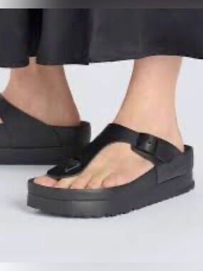 Birkenstock Papillo Gizeh PAP Flex Platform Natural Leather euro 38